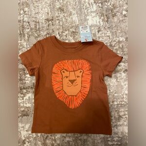 Cat & Jack Brown Lion Graphic Tee size 12M-NWT